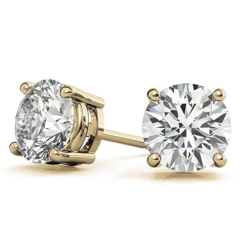 1.50 Ctw Lab Grown Diamond Stud Earrings in 14k White Gold (G-Vs) - Yellow Gold - Jewelry & Accessories - Earrings