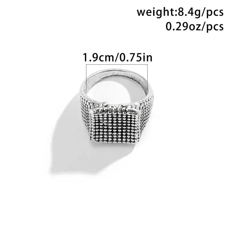 Square Design Men’s Ring – Modern Minimalist Statement for Everyday Style - Only - ALL