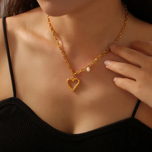 Discover Timeless Romance with Theora & Co’s 18k Gold Heart Necklace