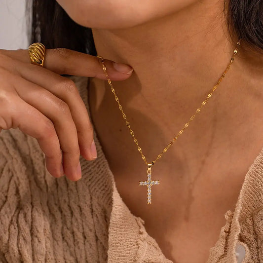 Elevate Your Style with Theora & Co’s 18K Gold Cross Necklace