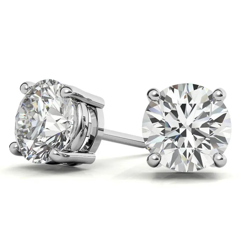 1.50 Ctw Lab Grown Diamond Stud Earrings in 14k White Gold (G-Vs) - White Gold - Jewelry & Accessories - Earrings