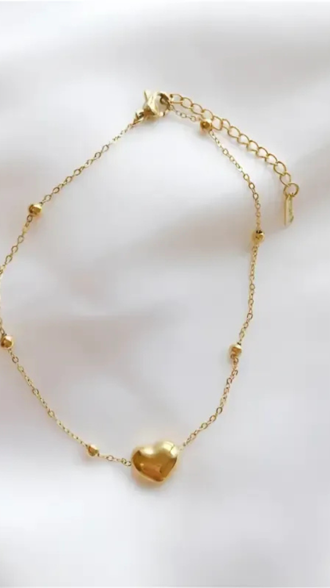 Gold Peach Heart Love Design Titanium Steel Anklet - Only - ALL