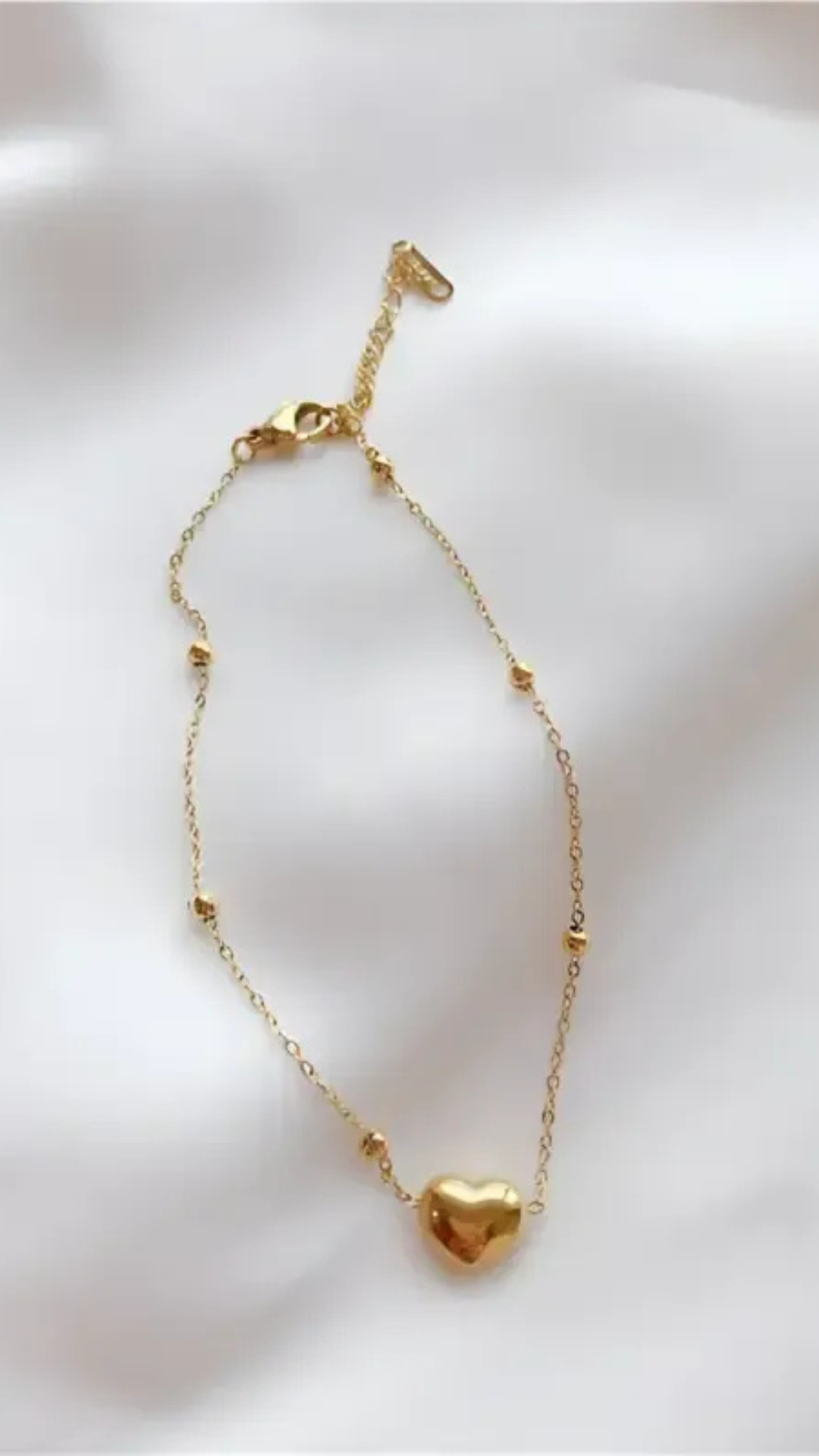 Gold Peach Heart Love Design Titanium Steel Anklet - Only - ALL