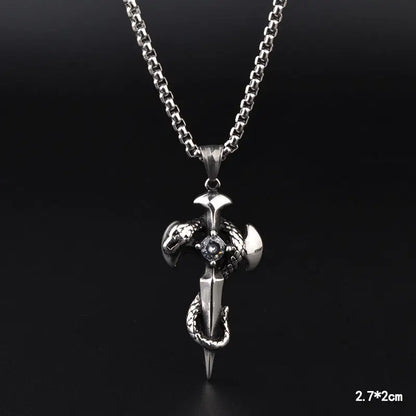 10 Designs Unique Men’s Necklace - Style B-Snake coiled sword - ALL