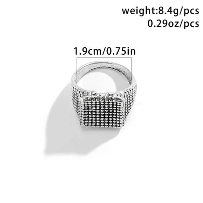 Square Design Men’s Ring – Modern Minimalist Statement for Everyday Style - Only - ALL