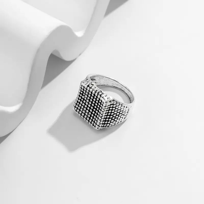 Square Design Men’s Ring – Modern Minimalist Statement for Everyday Style - Only - ALL