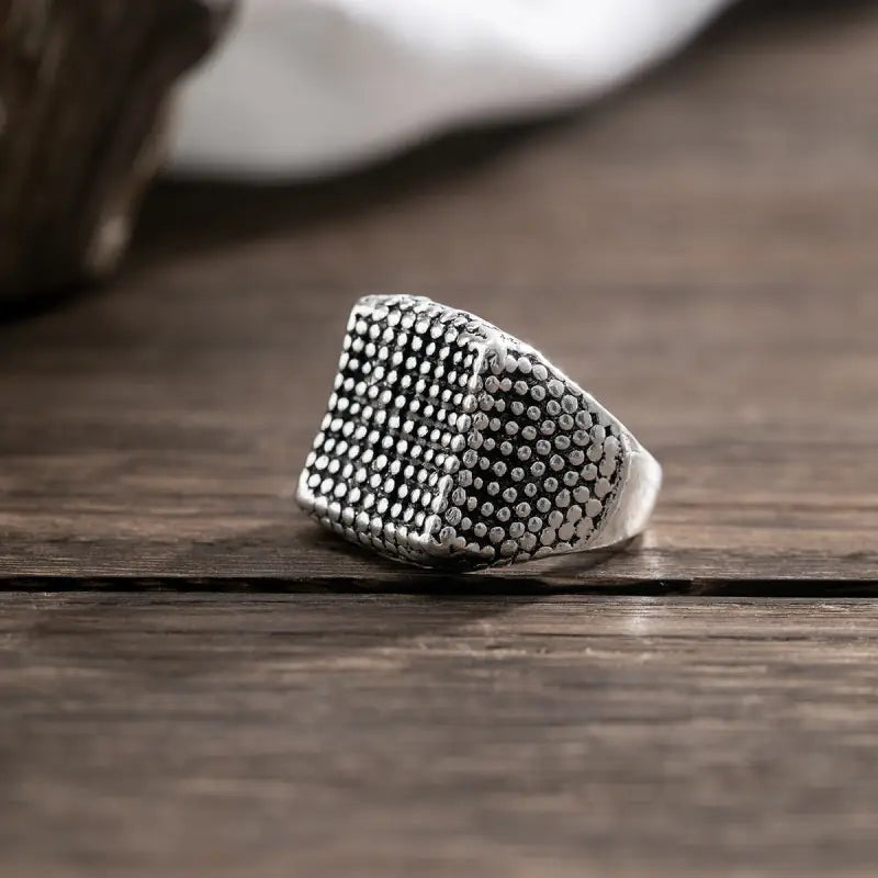 Square Design Men’s Ring – Modern Minimalist Statement for Everyday Style - Only - ALL