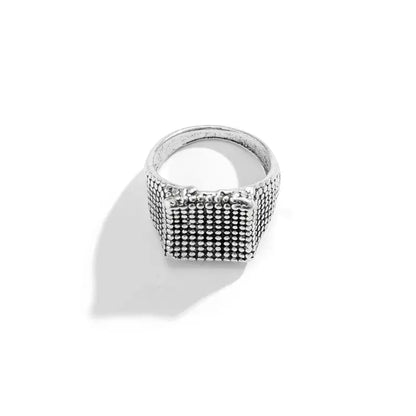 Square Design Men’s Ring – Modern Minimalist Statement for Everyday Style - Only - ALL
