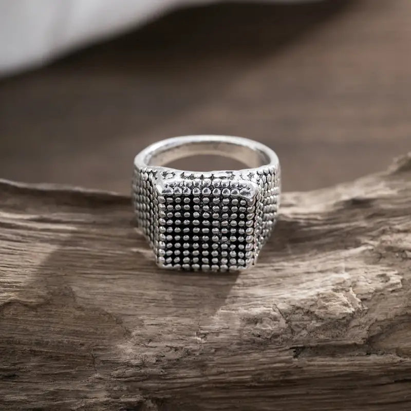 Square Design Men’s Ring – Modern Minimalist Statement for Everyday Style - Only - ALL